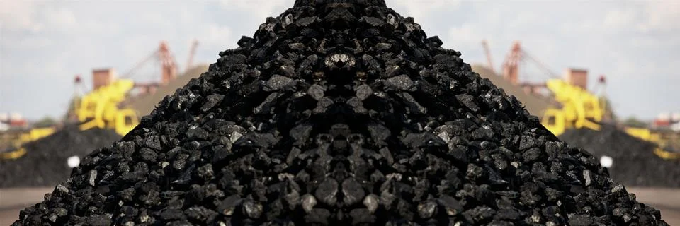 Heaps of coal Stock Photos