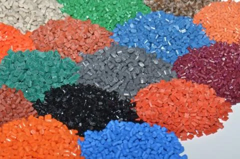 Heaps of polymer resin Stock Photos