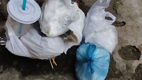 Heaps of trash that have not yet been disposed of Stock Footage 227281484