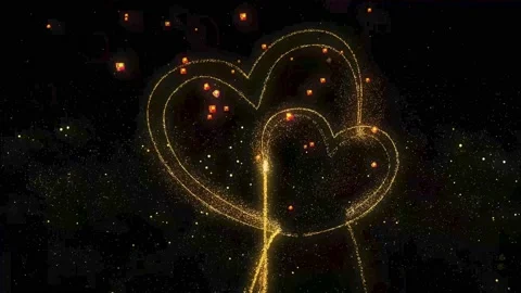 Hear particles valentines day 71 Stock Footage 220319898
