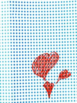 Heard drawing on dotted surface 스톡 사진