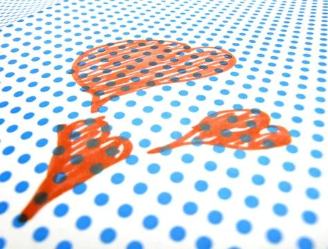 Heard drawing on dotted surface 스톡 사진