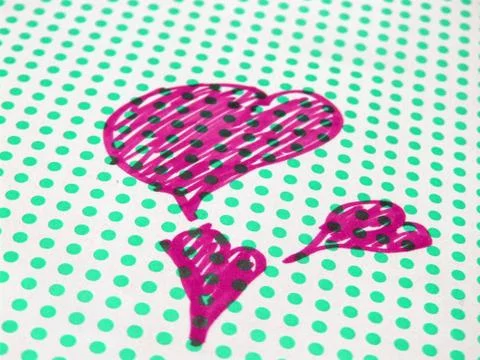 Heard drawing on dotted surface 스톡 사진