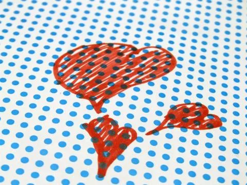 Heard drawing on dotted surface 스톡 사진