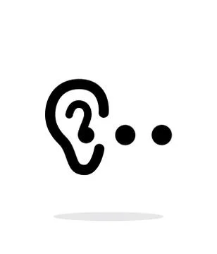 Hearing abstract simple icon on white background Stock-Illustration