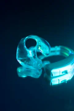 Hearing aid deafness Stock Photos