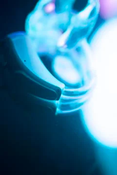 Hearing aid deafness Stock Photos