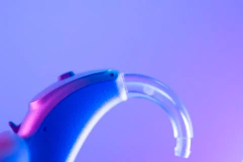 Hearing aid deafness Stock Photos