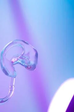 Hearing aid deafness Stock Photos