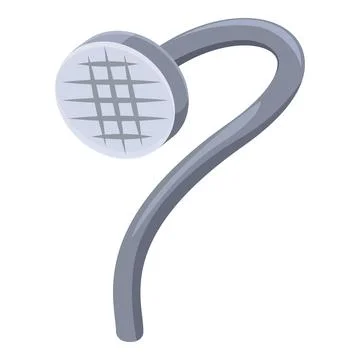 Hearing aid device amplifying sound waves for ear canal Stock Illustration