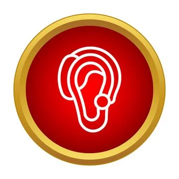 Hearing aid device improving access to sound communication Stock Illustration