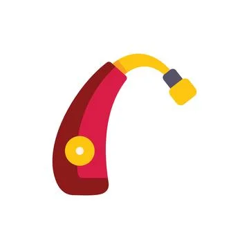 Hearing aid device improving hearing loss problem イラスト素材