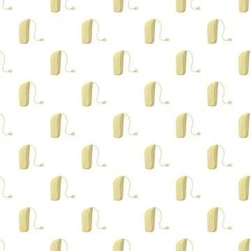 Hearing aid devices creating a seamless pattern design Stock Illustration
