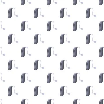 Hearing aid devices seamless pattern for deafness assistance Stock Illustration