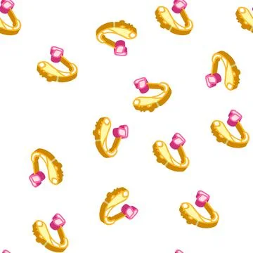 Hearing aid gadget isometric icon seamless pattern Illustrazione stock