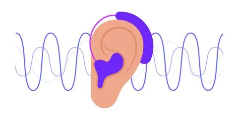 Hearing aid icon Stock Illustration