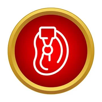Hearing aid icon symbolizing auditory assist technology Stock Illustration