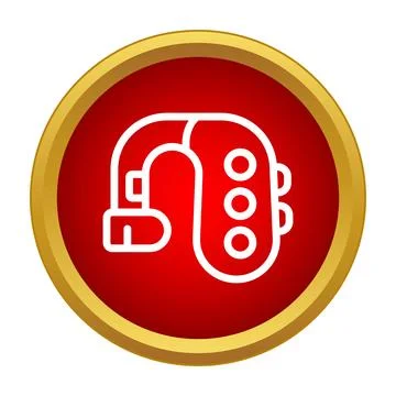 Hearing aid icon symbolizing hearing healthcare and support Stock Illustration