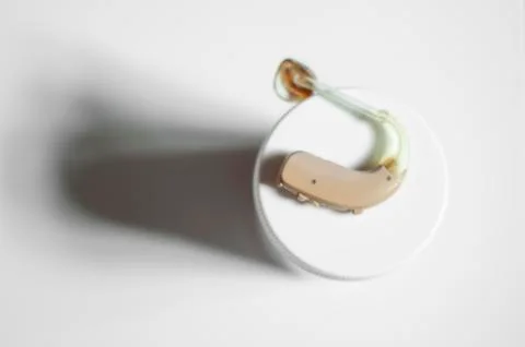 Hearing aid isolation Stock Photos