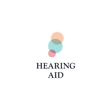 Hearing Aid logo concept, ear assistance, abstract vector logotype. Stock Illustration