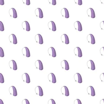 Hearing aid pattern representing assistive technology for deaf people イラスト素材