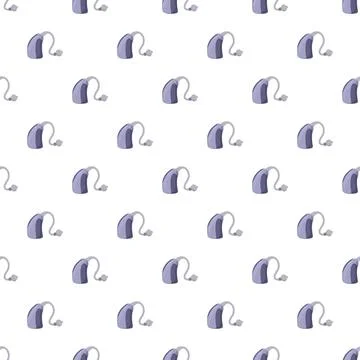 Hearing aid pattern showing assistive technology for individuals Stock Illustration