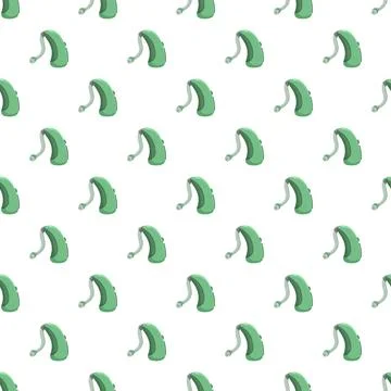 Hearing aids creating a seamless pattern for healthcare technology Stockillustratie