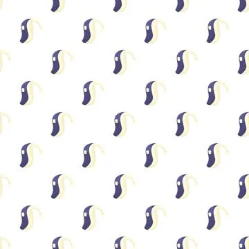 Hearing aids equipment seamless studio pattern background Stock Illustration