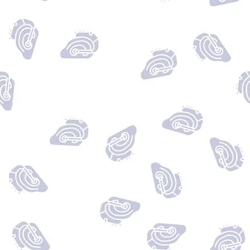 Hearing aids glyph seamless pattern イラスト素材