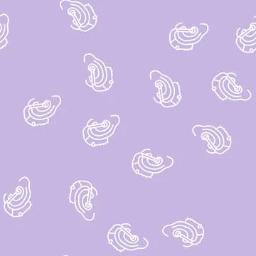 Hearing aids line seamless pattern Stock Illustration