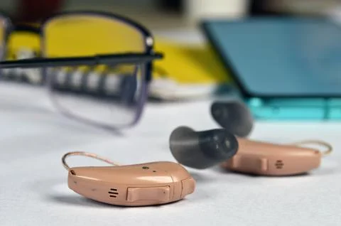 Hearing Aids 스톡 사진