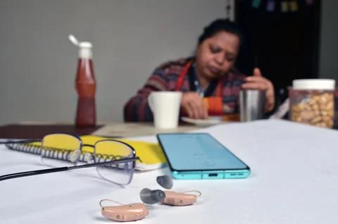 Hearing Aids 스톡 사진