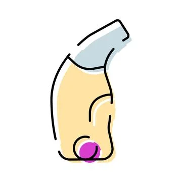 Hearing assist device helping people with deafness Stock Illustration