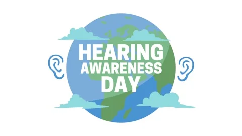Hearing awareness week to keep hearing organs healthy Stock Footage 343478731
