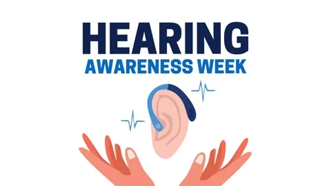 Hearing awareness week to keep hearing organs healthy 動画素材 343478861