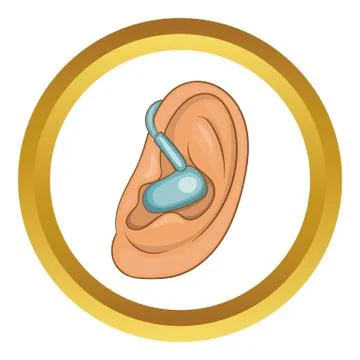 Hearing ear icon Stock Illustration