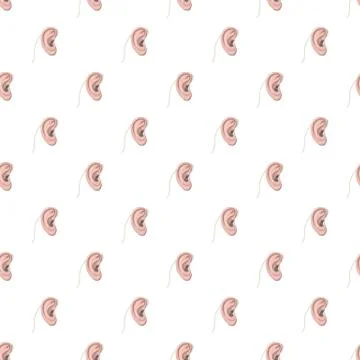 Hearing ear pattern Stock Illustration