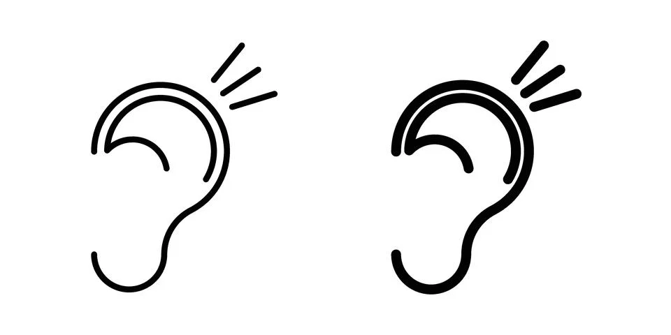 Hearing icon concept. best for web design Stock Illustration