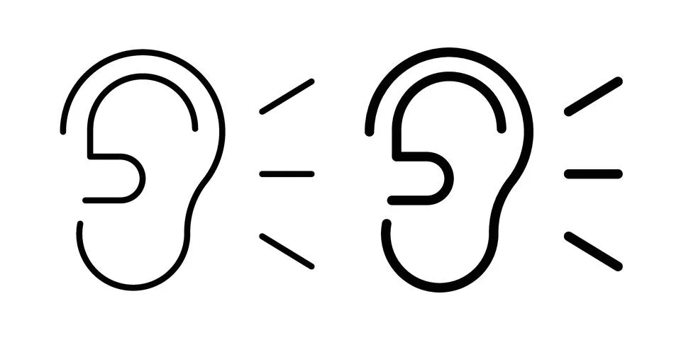 Hearing icon or illustration vector symbols Stock Illustration