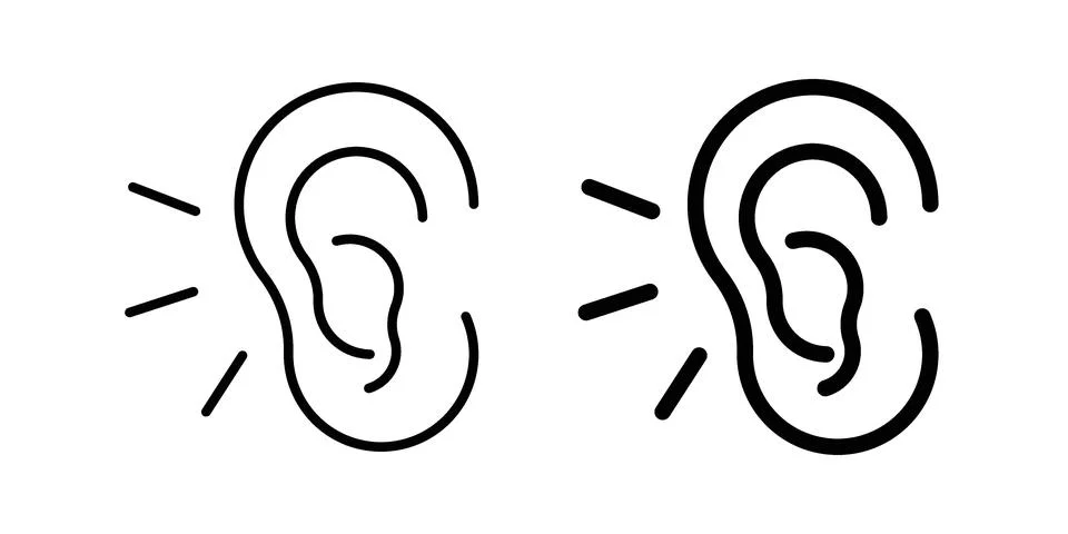 Hearing icon vector design illustrations Stock Illustration