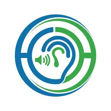 Hearing logo template Hearing Logo Template vector icon design Stock Illustration
