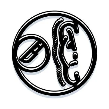 Hearing loop accessibility symbol for hard of hearing Stock Illustration