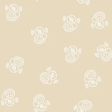 Hearing loss line seamless pattern Stock Illustration