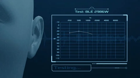 Hearing or audiometric test 動画素材 147531573