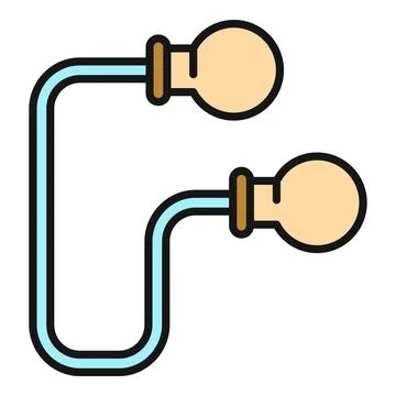 Hearing protection earplugs flat icon ensuring workplace safety Stock Illustration