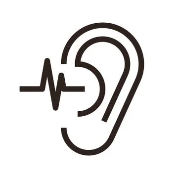 Hearing test. Ear icon Stock Illustration