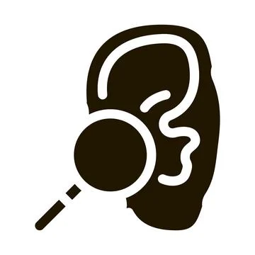 Hearing Test Icon Vector Glyph Illustration Stock Illustration