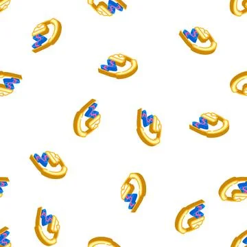 Hearing testing equipment isometric icon seamless pattern Stock Illustration
