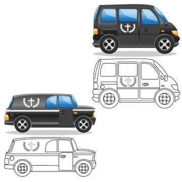 Hearse. Stock Illustration