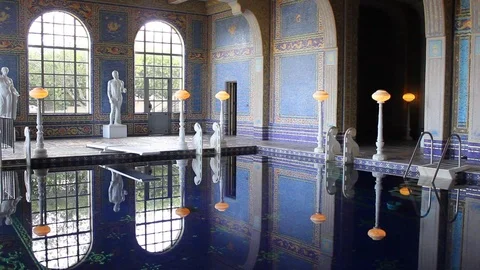 Hearst Castle Neptune Pool Stock Footage 105255082